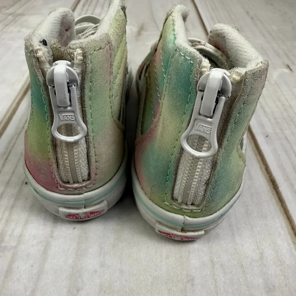 Vans Sk8 Hi Zip Tie‎ Dye Pastel High Top Sneakers Shoes 8C